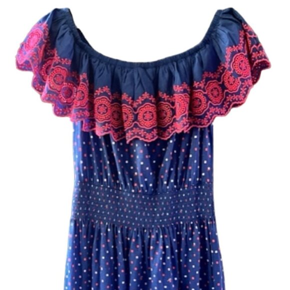 Lilly Pulitzer Kalama Off Shoulder Dress Borealis Blue Lilly Squared NWT Small - Picture 6 of 15